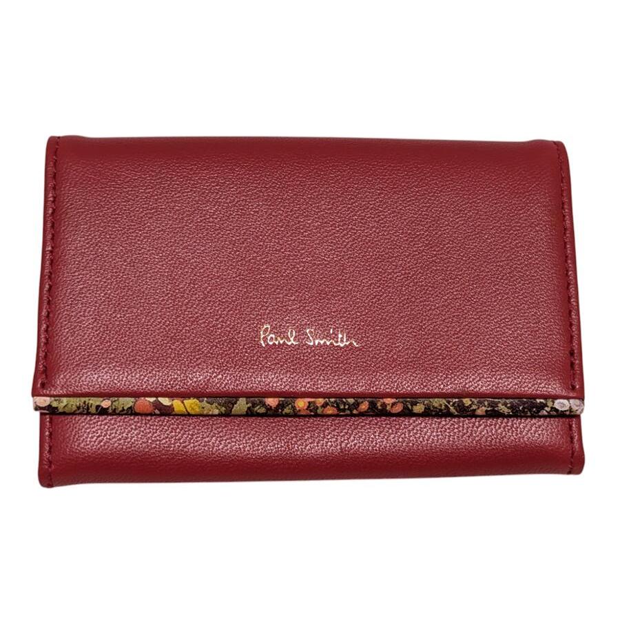 ポールスミス Paul Smith 名刺入れ レッド 箱付き　花柄 Paul Smith（ポール・スミス） 未使用 カードケース 名刺入れ ローズ