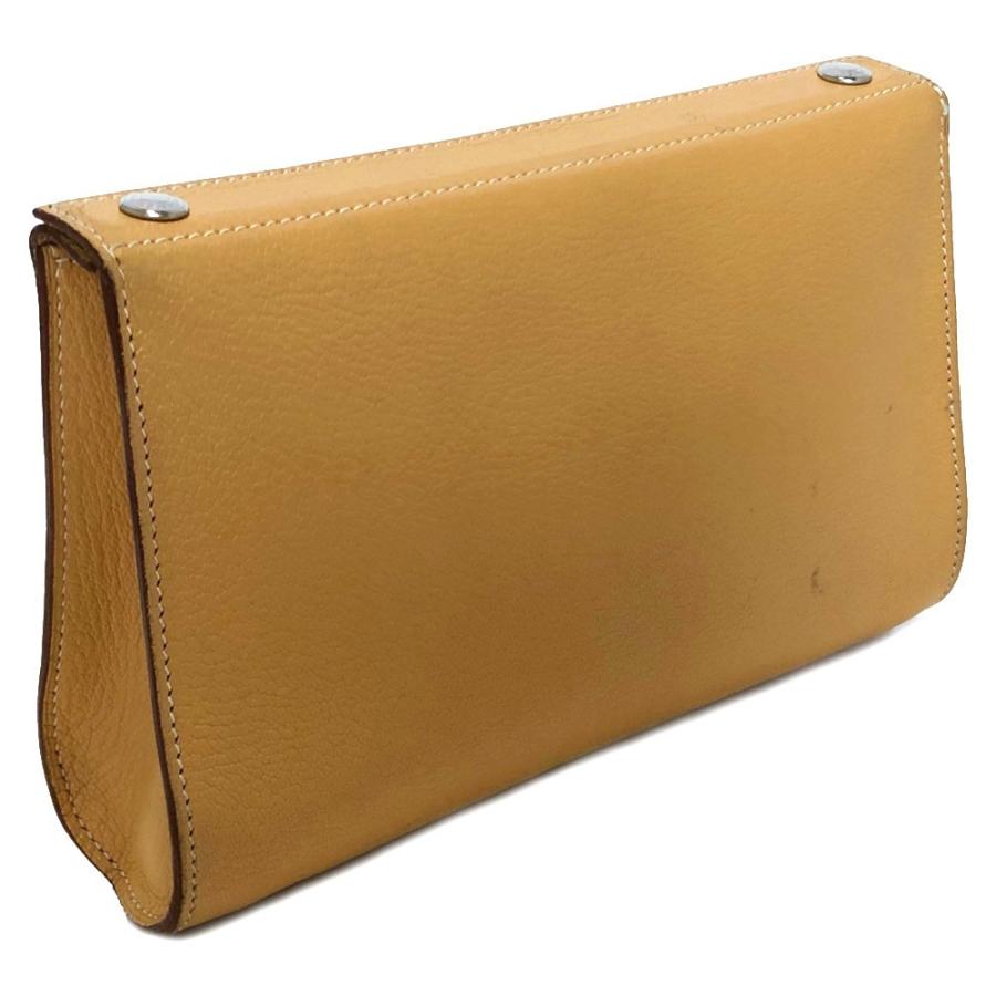 エルメス ポーチ カロ PM レザー シェーブル ベージュ HERMES コスメ 