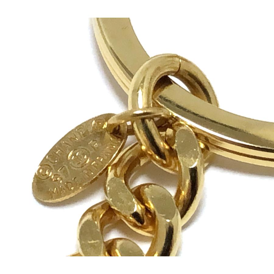 CHANEL 美品 シャネル キーホルダー 球体 パール キーリング ココ 