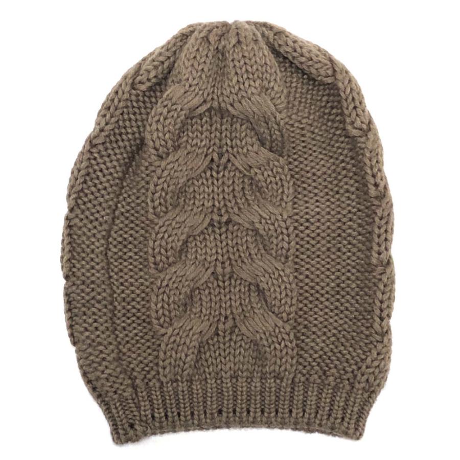 美品 グッチ ニット帽 インターロッキングＧ ウール素材 GG 編み 