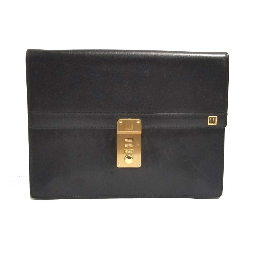 ダンヒル セカンドバッグ 鍵付き メンズ ブラック レザー 黒 本革 DUNHILL Dunhill 【中古】 dunhill（ダンヒル） セカンドバッグ 鍵付き メンズ ブラック レザー