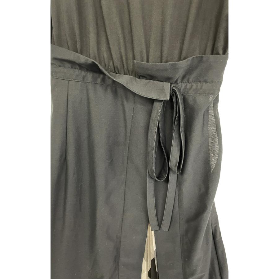 BLUE LABEL CRESTBRIDGEリボン付き黒半袖カットソーワンピース BLUE LABEL CRESTBRIDGEリボン付き黒半袖カットソーワンピース