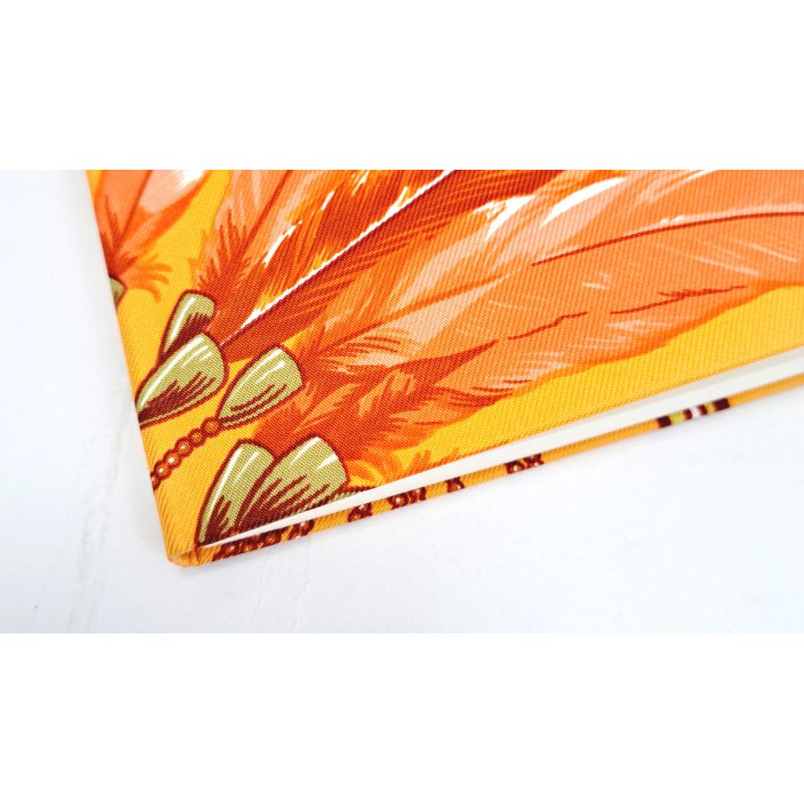 HERMES 未使用 エルメス ノート メモ帳 シルクツイル オレンジ 羽 手帳  