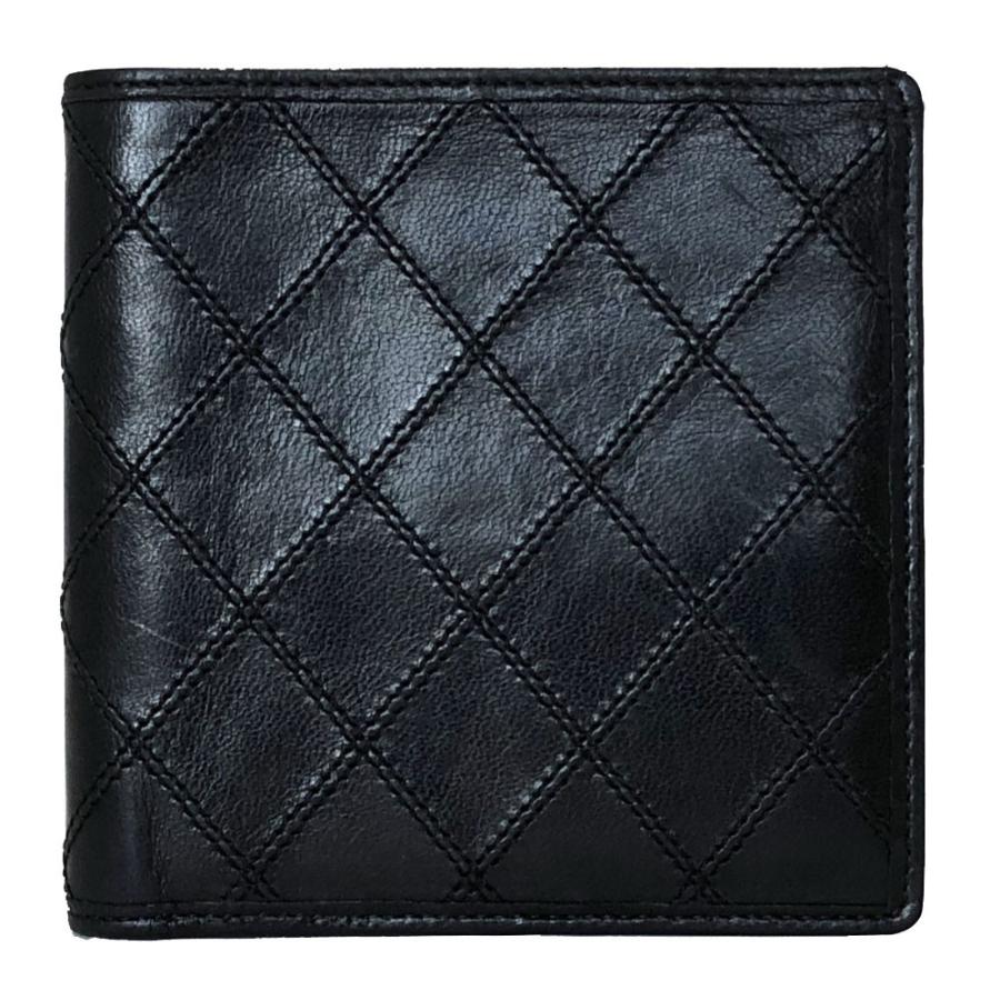 シャネル ビコローレ 札入れ 二つ折り 財布 札入 マトラッセ  