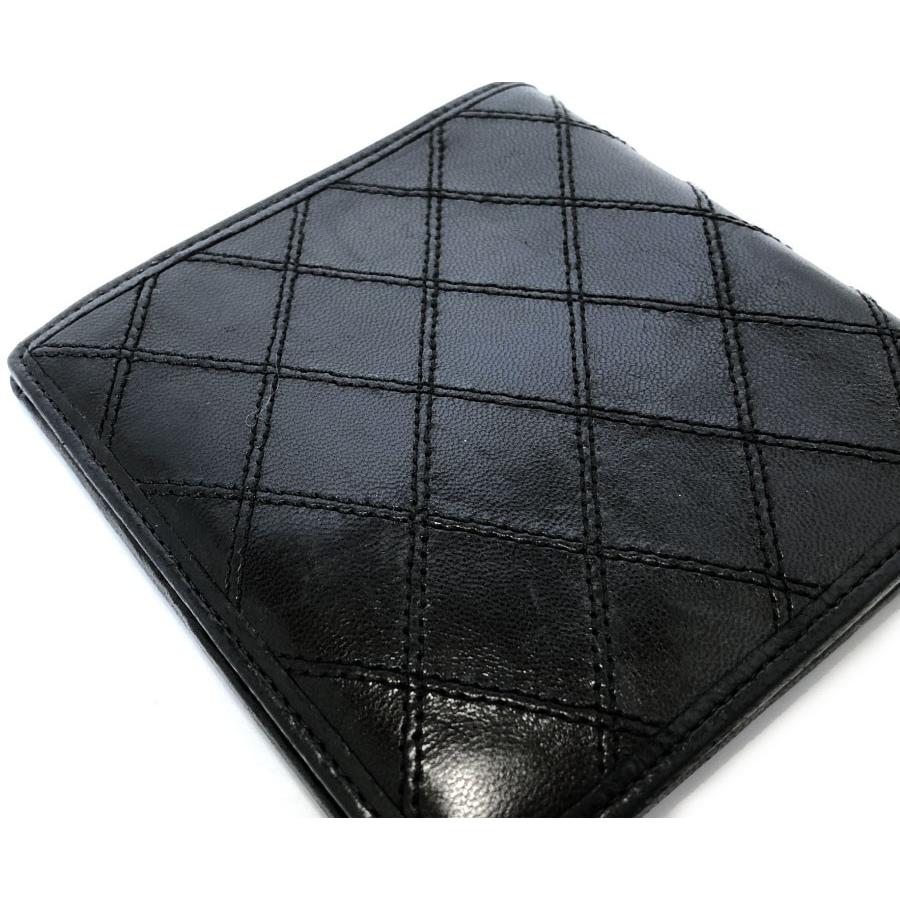 シャネル ビコローレ 札入れ 二つ折り 財布 札入 マトラッセ  