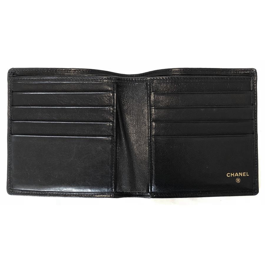 シャネル ビコローレ 札入れ 二つ折り 財布 札入 マトラッセ  