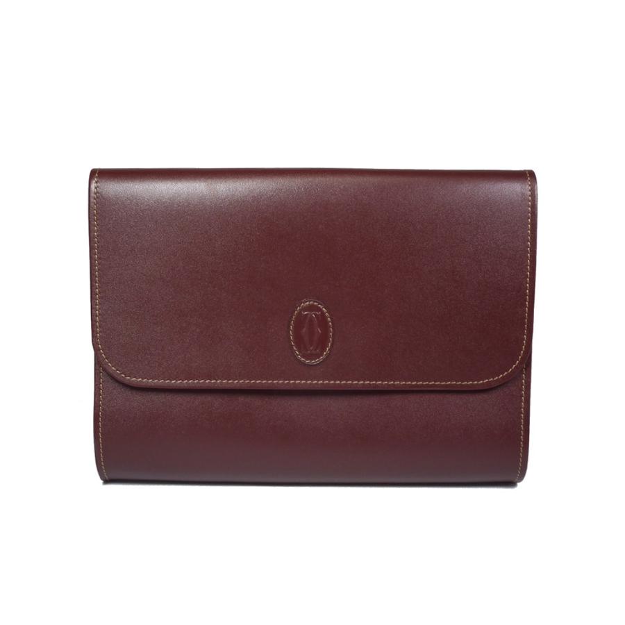 新品同様 カルティエ セカンドバッグ ポーチ マスト ２C ボルドー C2