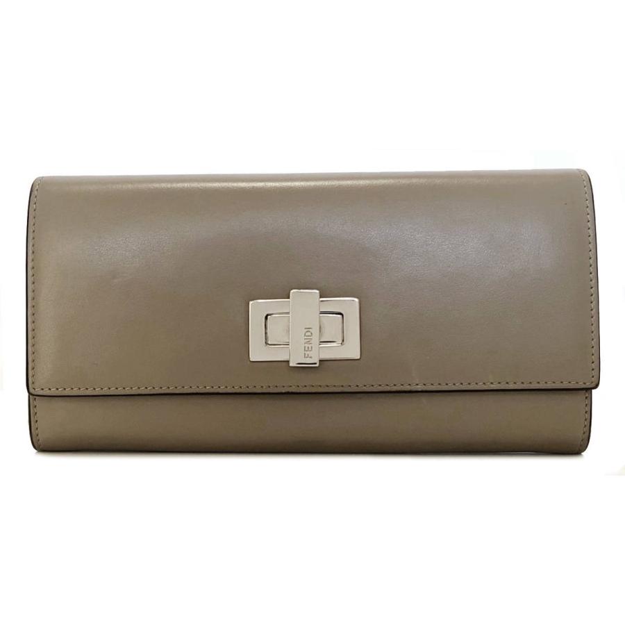 フェンディ 長財布 ピーカブー レザー ターンロック金具 8M0377  