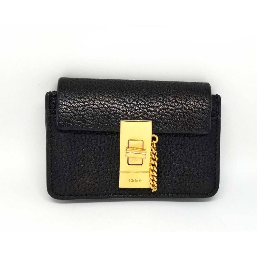 Chloe クロエ カードケース 名刺入れ DREW ドリュー 型押し レザー 