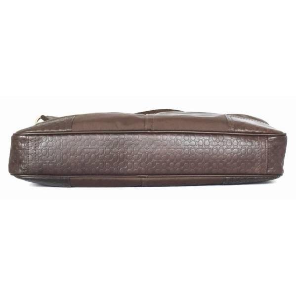 美品 コーチ 2way ビジネスバッグ ブラウン レザー ロゴ刻印 COACH（コーチ） 2WAY ビジネスバッグ ブリーフケース ブラウン 70323