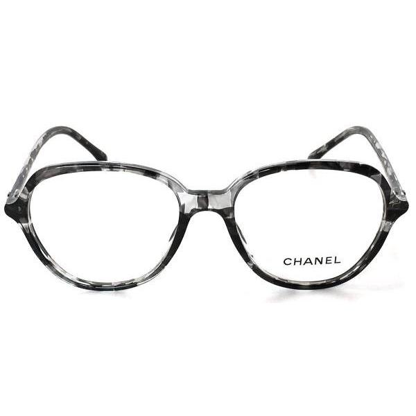 未使用 シャネル メガネフレーム 眼鏡 3338 ココマーク マーブル 伊達眼鏡 CHANEL ファッション眼鏡 レディース 女性用 ブラック メガネ