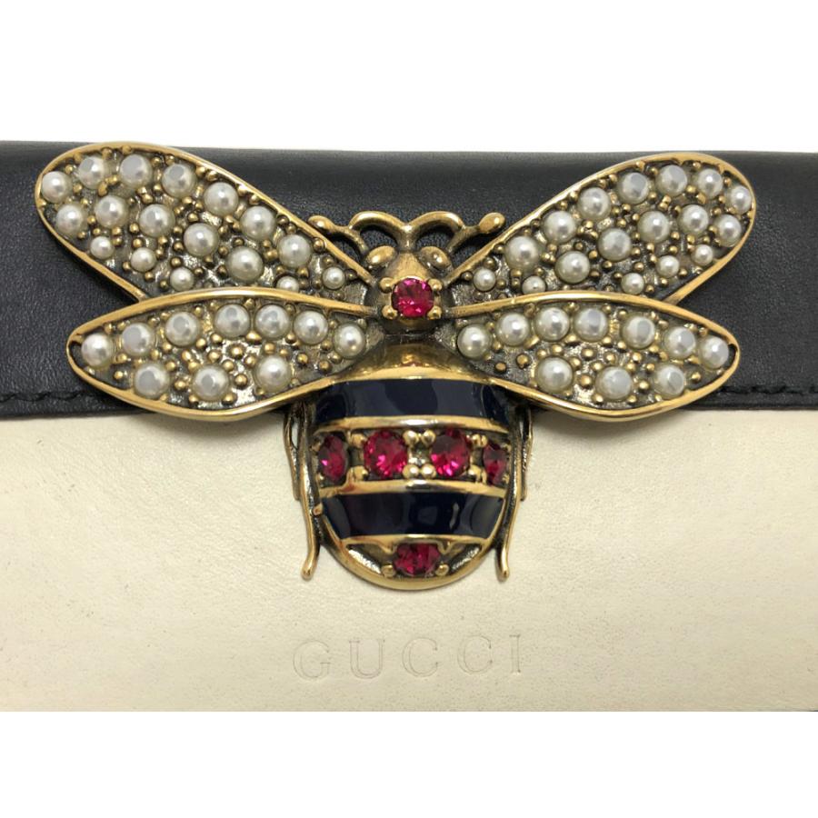 GUCCI グッチ 二つ折り コンパクト 財布 Bee 476072 クイーン 