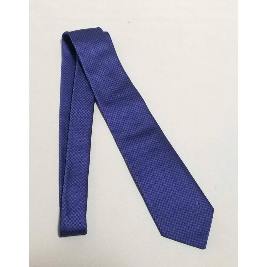 新品同様 ルイヴィトン ネクタイ クラヴァット・マイクロダミエ 8CM  