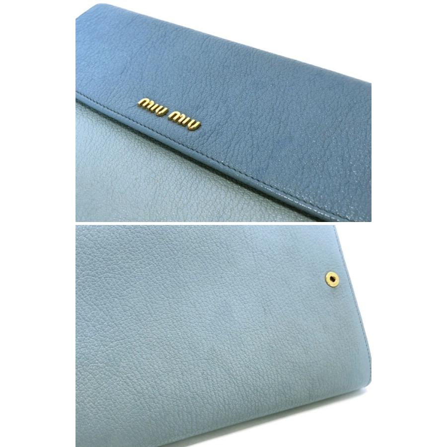 新品同様 ミュウミュウ クラッチウォレット ポーチ2個付き 大型 長財布 クラッチバッグ オーガナイザー miu miu（ミュウミュウ） 新品同様 クラッチウォレット 大型 長財布