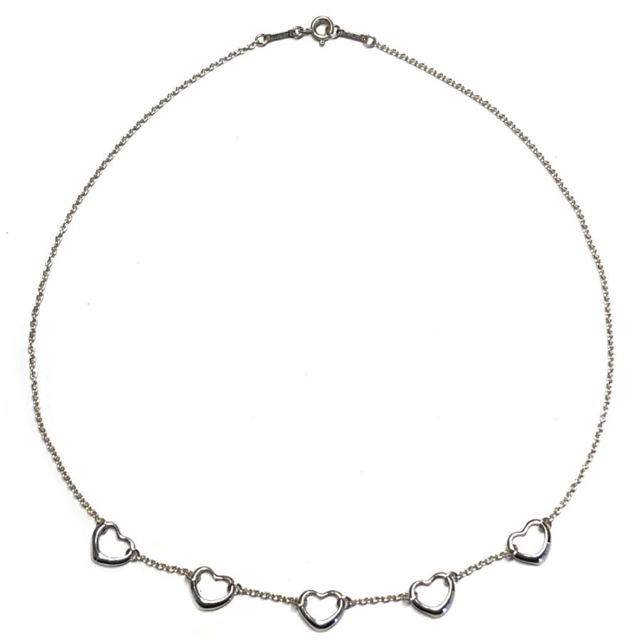 TIFFANY&Co. 美品 ティファニー オープンハート ネックレス 5連 