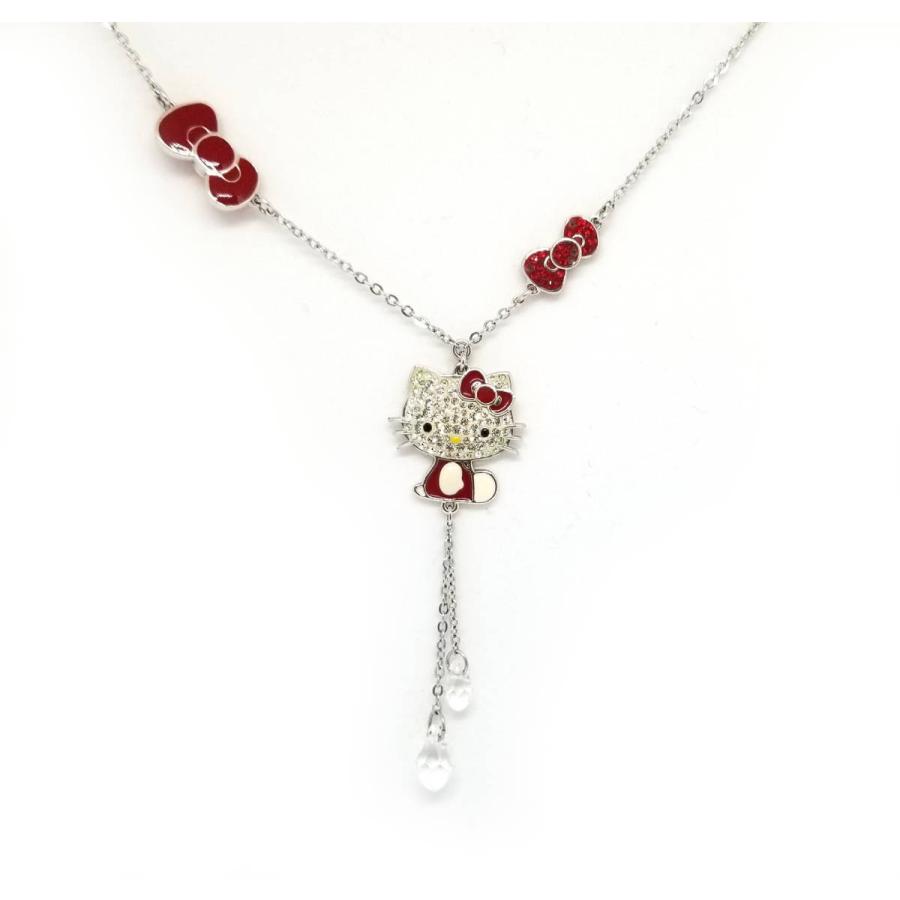スワロフスキー社 ハローキティ ハート ネックレス キティ ラインストーン キティちゃん スワロフスキー ストーン レッド シルバー E ブランディールyahoo ショップ 通販 Yahoo ショッピング