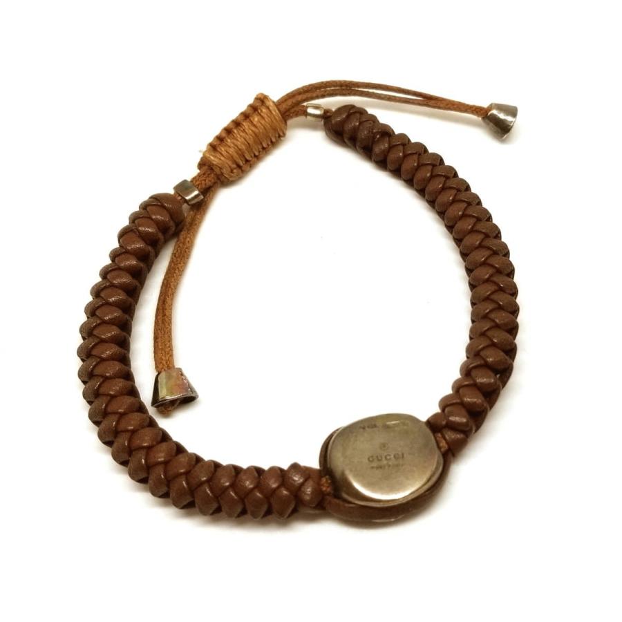 グッチ ブレスレット クレスト レザー 編み込み ｓｖ925 ブレス ブラウン アクセサリー ｇｕｃｃｉ メンズ レディース 男女兼用 紋章 E ブランディールyahoo ショップ 通販 Yahoo ショッピング