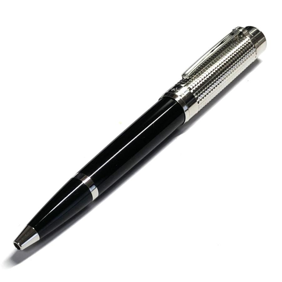Cartier 美品 カルティエ ボールペン ロゴ ブラック シルバー 黒 筆記 