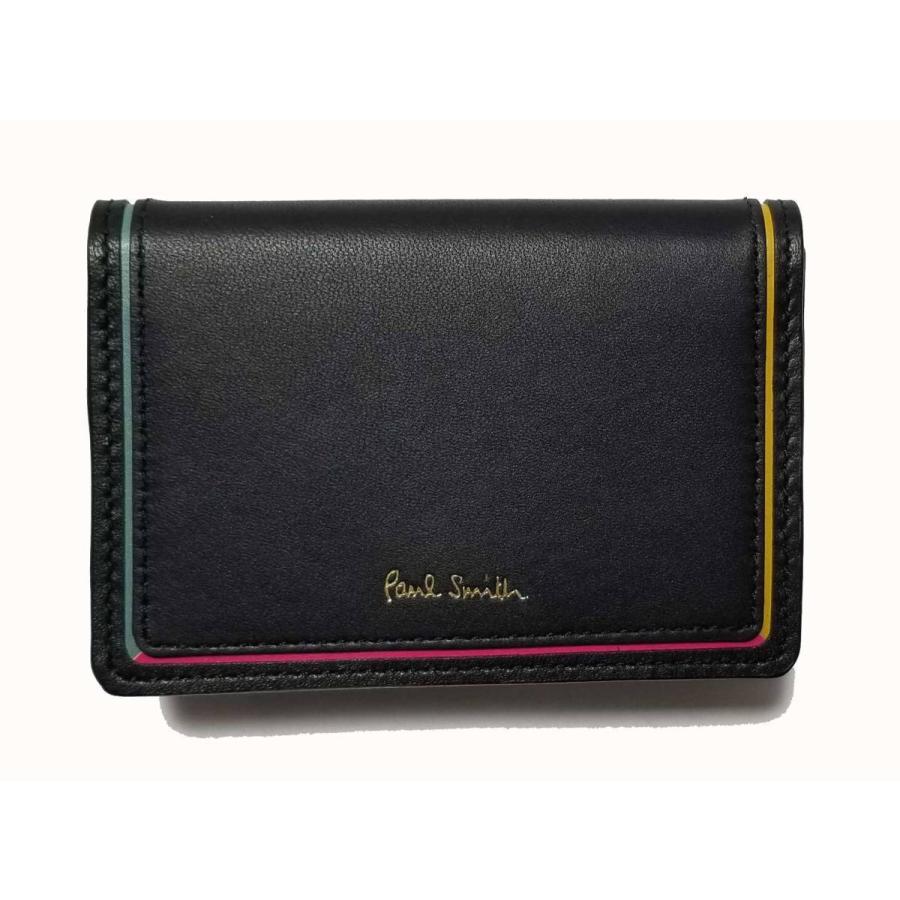 ポールスミス 財布 三つ折り財布 黒　未使用 Paul Smith 未使用 ポールスミス ミニ財布 レディース ブラック 黒