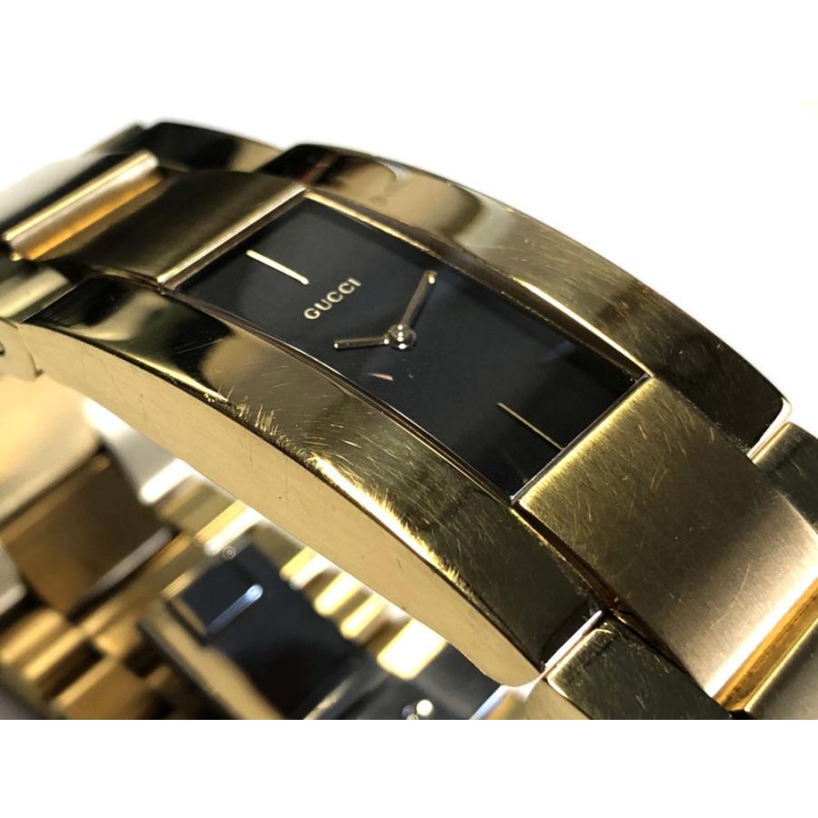 グッチ 腕時計 ウォッチ 時計 ゴールド GP 4600M メンズ レディース 金 ブラック 文字盤 クォーツ GUCCI 男女兼用