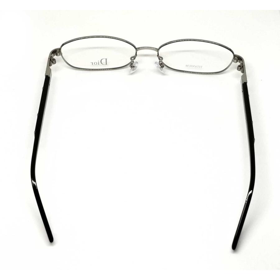 未使用 クリスチャンディオール Dior メガネ 眼鏡 めがね フレーム シルバー チタニウム TITANIUM ディオール レディース ロゴ