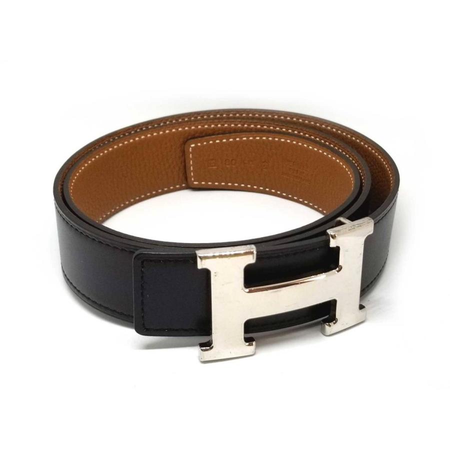 エルメス Hベルト コンスタンス ベルト 80ｃｍ ｂｏｘカーフ シルバー金具 ブラック 黒 メンズ レディース Hermes リバーシブル レザー G ブランディールyahoo ショップ 通販 Yahoo ショッピング