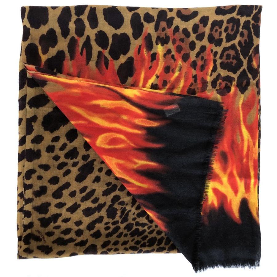 ほぼ新品 美品 ジミーチュウ 大判 マフラー ストール ショール レオパード ほぼ新品 美品 ジミーチュウ 大判 マフラー ストール ショール レオパード