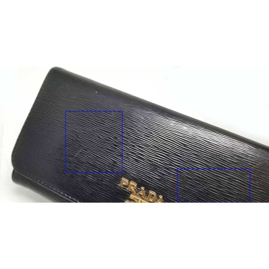 プラダ 長財布 １Ｍ１１３２ ブラック 黒 レザー ロゴ ヴィッテロ ムーヴ エピ パスケース付 レディース 財布 PRADA