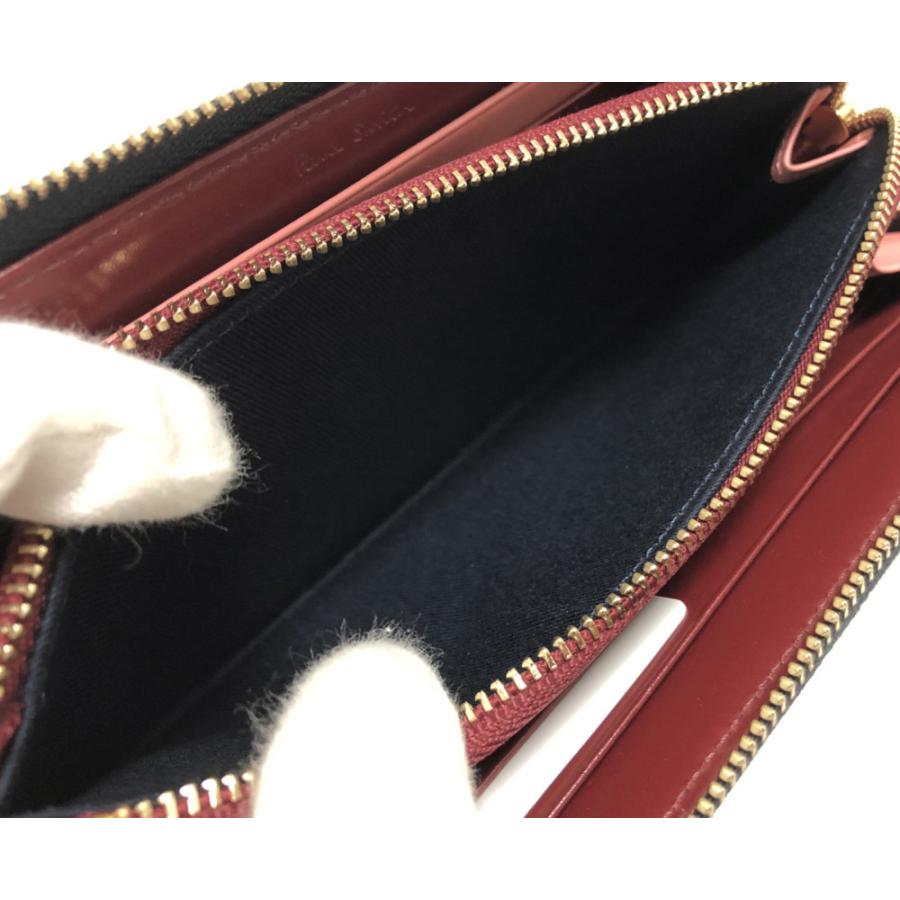 未使用 ポールスミス 長財布 型押し レザー PWD305 L字ファスナー 財布