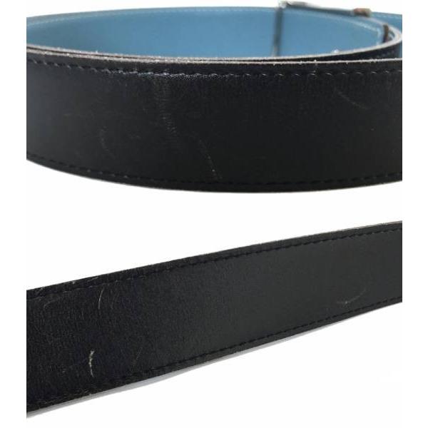 HERMES エルメス ベルト メンズ 95cm ブラック 黒 ロゴ スクエア 