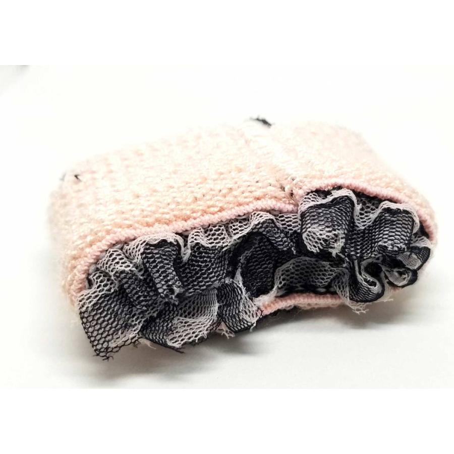 美品 シャネル リストバンド ココマーク レース パイル地 COCO 
