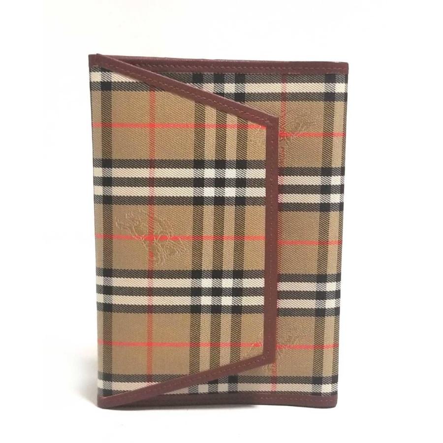 バーバリー ブックカバー ベージュチェック 本カバー 手帳カバー  