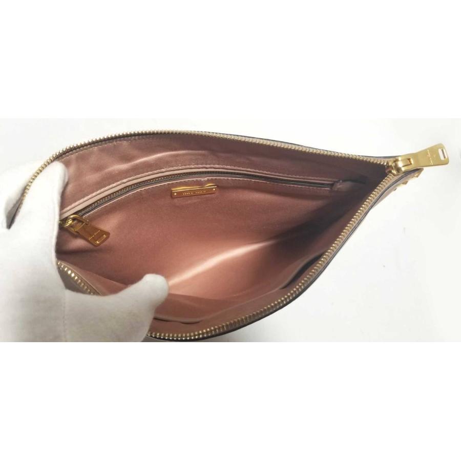 miu 新品同様 ミュウミュウ カード付 クラッチ くすみピンク ピンク  