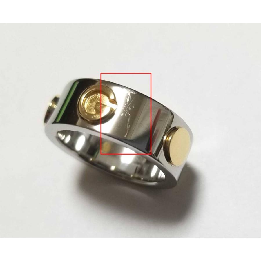 GUCCI（グッチ） コンビ リング 指輪 9 約8号 ゴールド シルバー