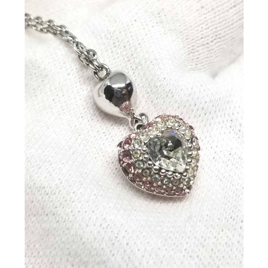 SWAROVSKI スワロフスキー ネックレス ハート シルバー ピンク 大粒 