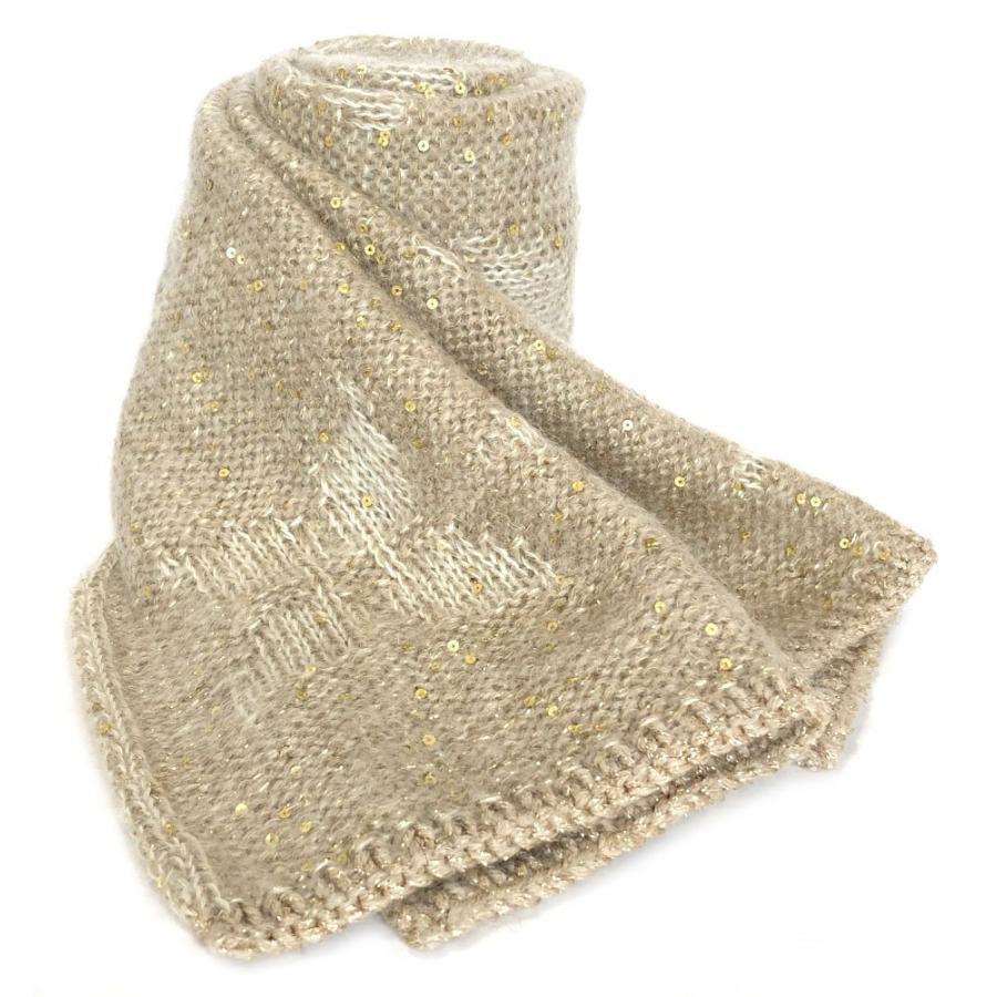 LOUIS VUITTON 美品 ルイヴィトン エシャルプ グリッター マフラー  