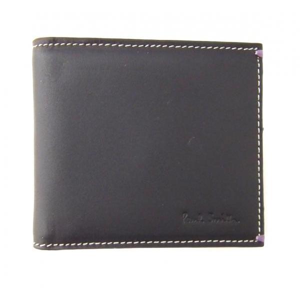 m*.様 新品未使用です！Paul Smith 二つ折り財布 ブラックです。 Paul Smith（ポール・スミス） 未使用 二つ折り 財布 札入れ レザー