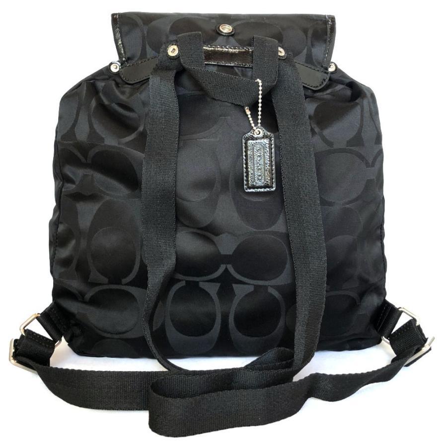 新品同様 コーチ リュックサック シグネチャー リュック ブラック 黒  