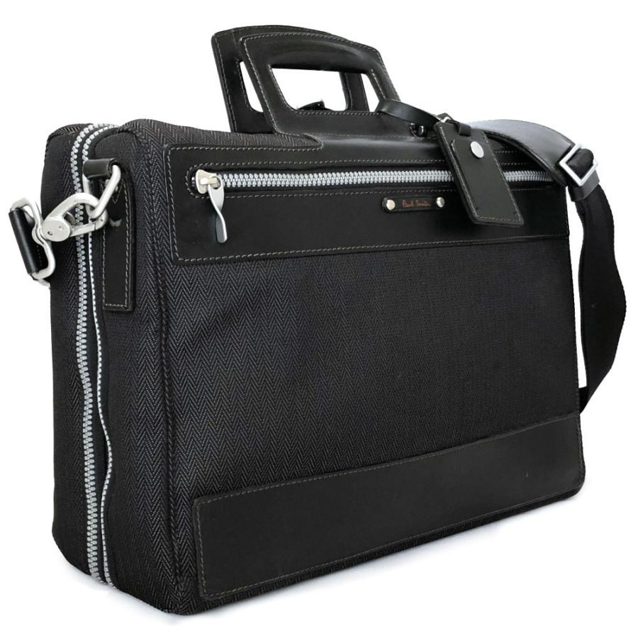 【美品】ポールスミス オールレザー ブリーフケース ショルダーバッグ 2way Paul Smith（ポール・スミス） 2WAY ブリーフケース ジャガード レザー