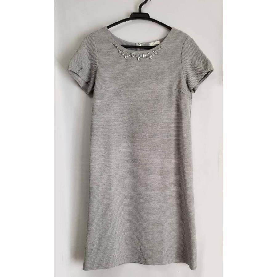 美品 秋冬素材 インデックス ｉｎｄｅｘ ワンピース レディース グレー 半袖 ビジュー ｍ L ブランディールyahoo ショップ 通販 Yahoo ショッピング