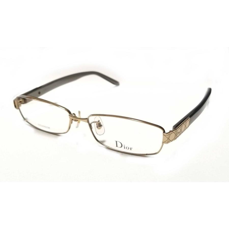 未使用 クリスチャンディオール Dior メガネ 眼鏡 めがね TITANIUM CD7705J フレーム カナージュ レディディオール