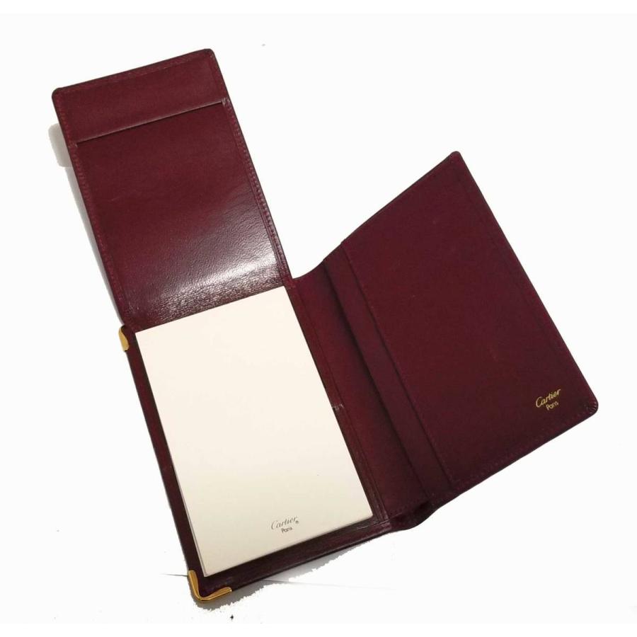 カルティエ 手帳カバー 財布 二つ折り 札入れ メモ帳 マスト Cartier  