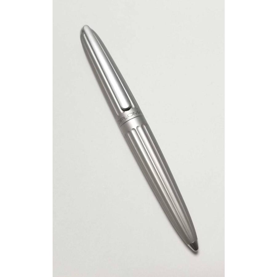 未使用 ディプロマット 万年筆 アエロ ペン先14K マットシルバー  