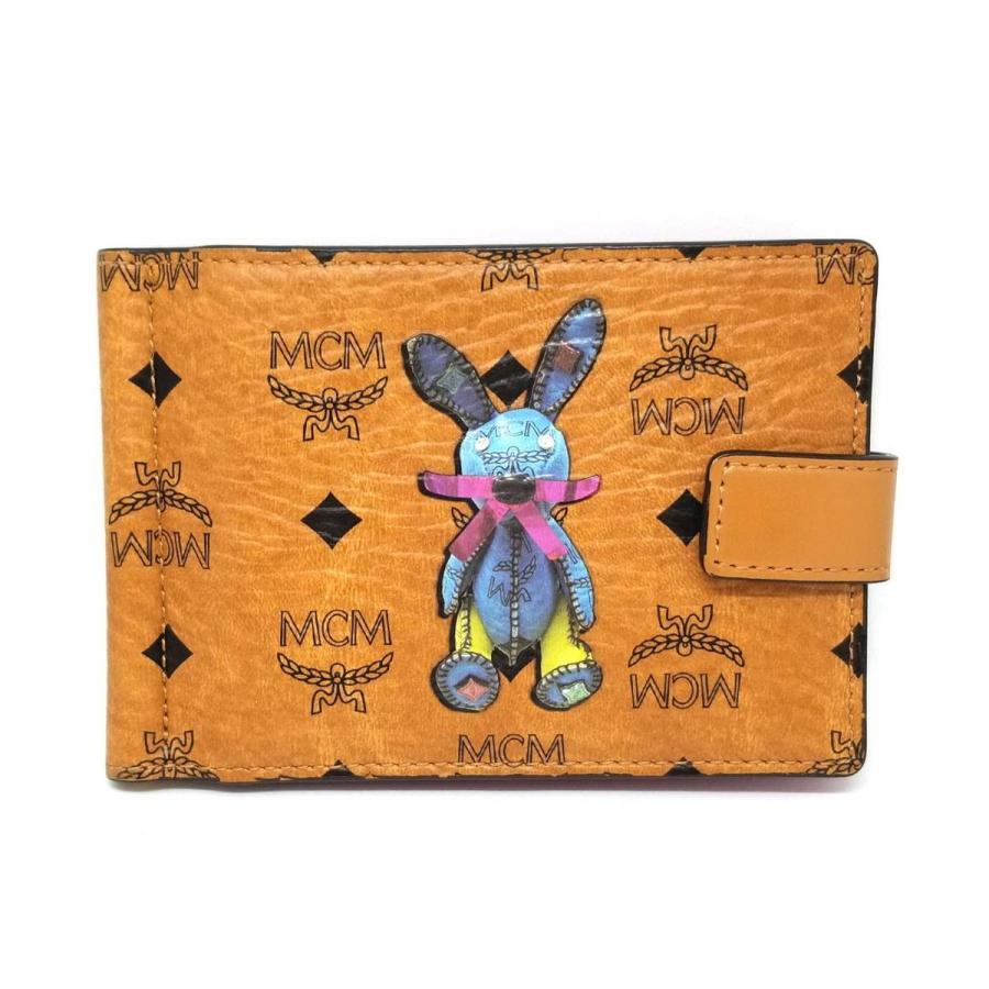 新品同様 MCM マネークリップ 二つ折り 札入 財布 ラビット ウサギ  