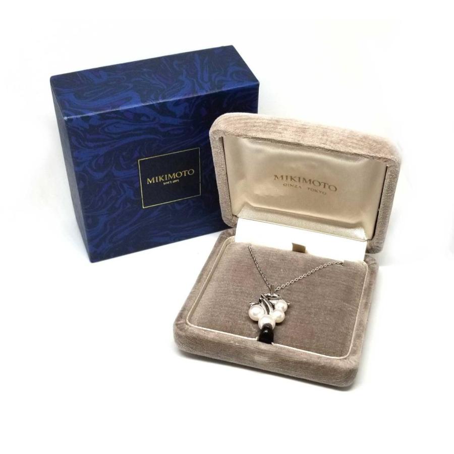 MIKIMOTO 新品同様 ミキモト ネックレス パール シルバー ペンダント 4 