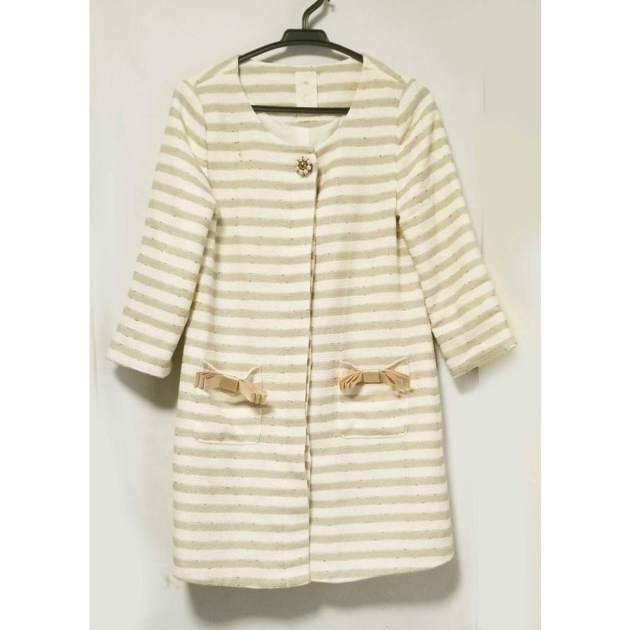 Cherry Ann 美品 チェリーアン ノーカラージャケット 七分丈 春夏 