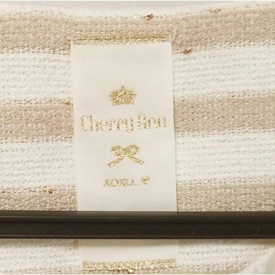 Cherry Ann 美品 チェリーアン ノーカラージャケット 七分丈 春夏 