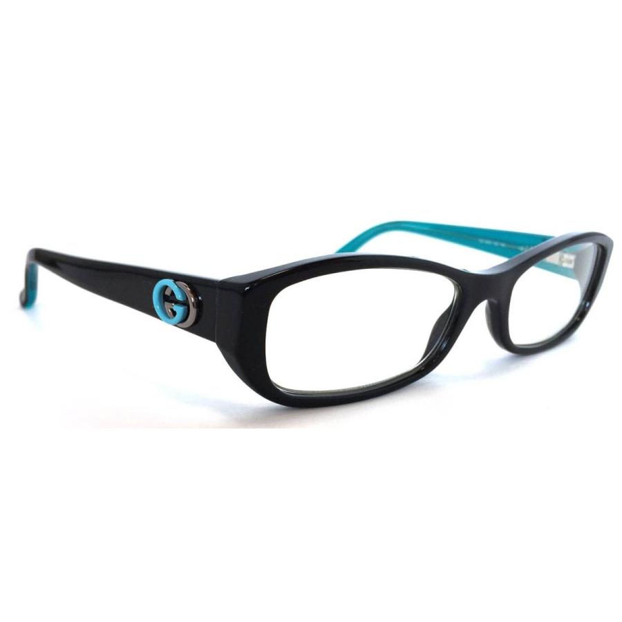 美品 グッチ メガネ めがね フレーム 眼鏡 メガネフレーム ブラック 黒 メンズ 細身 GUCCI ブルー GG3230 GG ダブルG 青