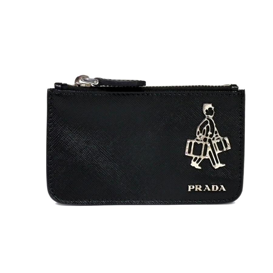PRADA プラダ コインケース 小銭入れ ブラック レザー 黒 PRADA プラダ コインケース 小銭入れ ブラック レザー 黒