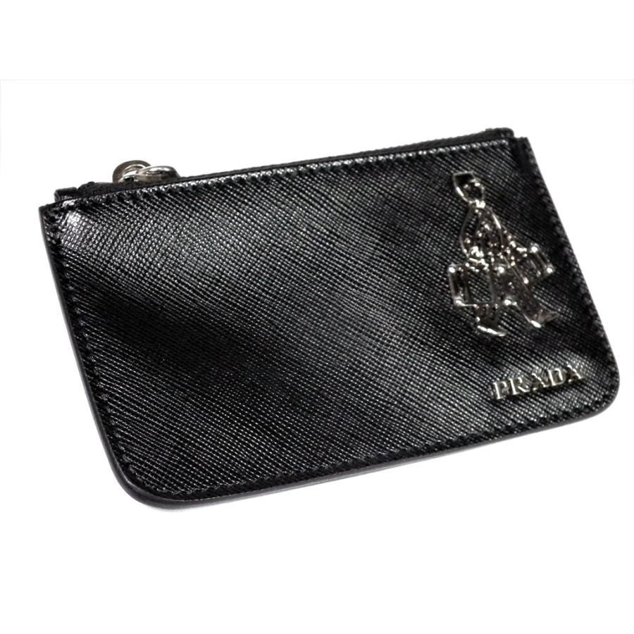 PRADA プラダ コインケース 小銭入れ ブラック レザー 黒 PRADA プラダ コインケース 小銭入れ ブラック レザー 黒